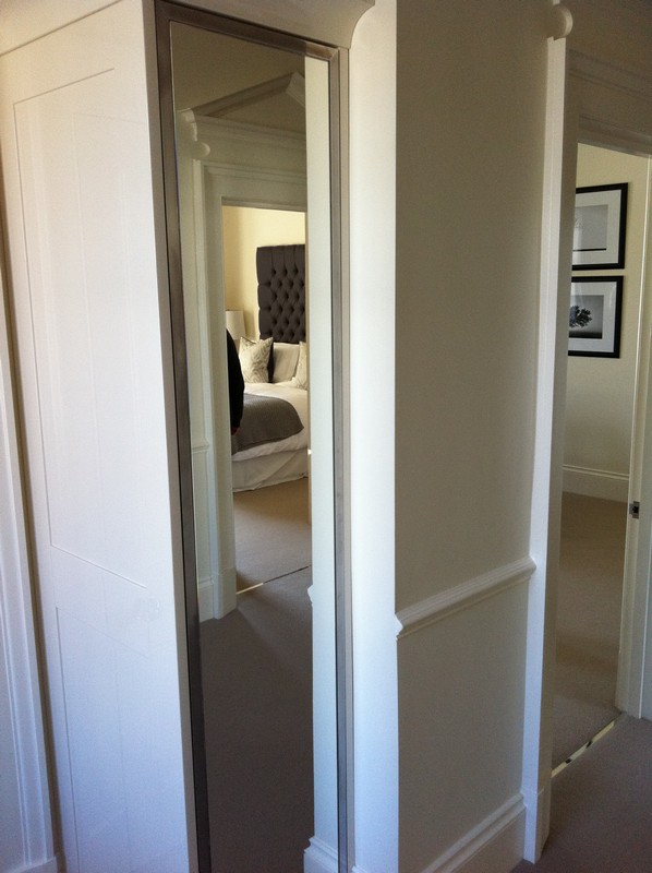 Full-length wardrobe mirror fitted in Shepherd's Bush home